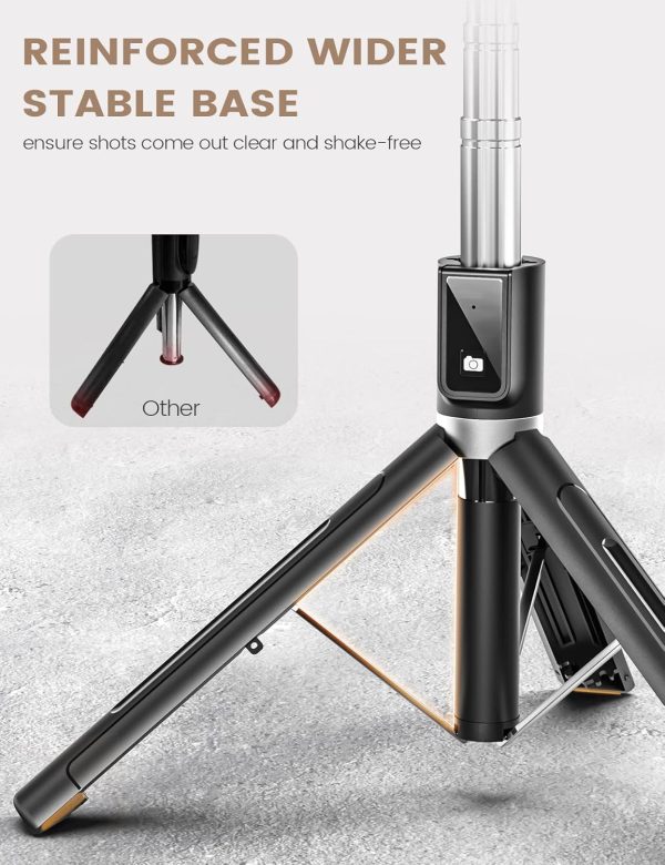 Selfie Stick Phone Tripod with Remote, 50 inch Portable 5 in 1 Selfie Stick - Image 2