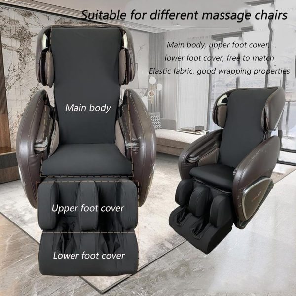 Full Body Shiatsu Massage Chair Cover, Wear-Resistant Fabric Dustproof - Image 5