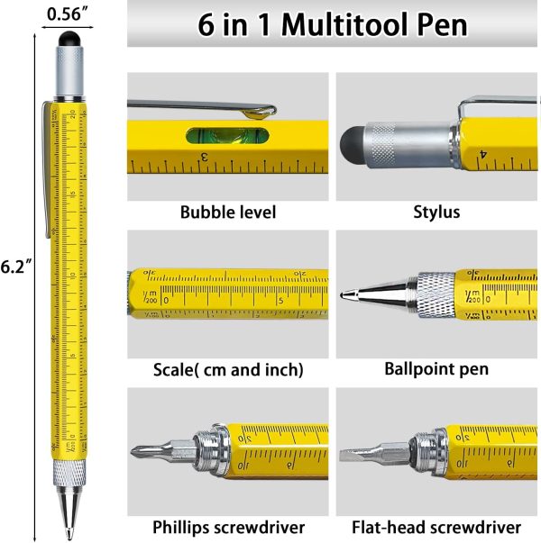 Gifts for Men, Stocking Stuffers for Adults Men, Multi-Tool Pen Set Fathers - Image 3