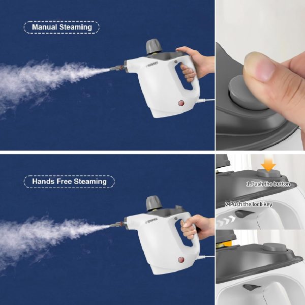 Handheld Steam Cleaner, Steam Cleaner with 16 PCS Accessory & Safety Lock, - Image 4