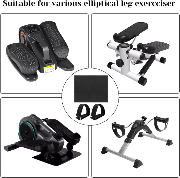 Rainmae Ellipse Leg Exerciser Machine Non-Slip Mat with Pedal Straps, Apply - Image 4