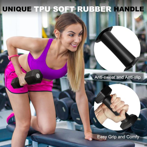 Adjustable Dumbbell Set, 4 in 1 Hand Weights Set for Women Men 10 LB - Image 4