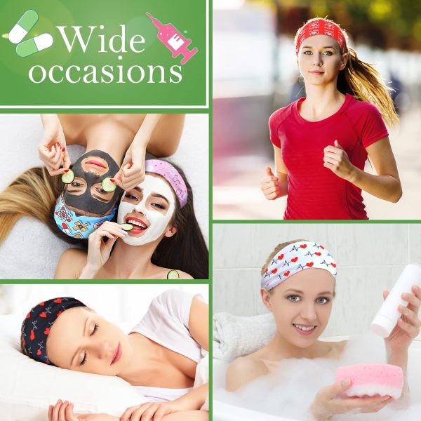 Jexine 12 Pcs Nurse Headbands for Women Non Slip Nursing Headbands with - Image 7