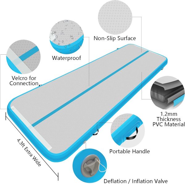 Inflatable Air Gymnastics Mat 10ft/13ft/16ft/20ft Tumbling Mat with - Image 4