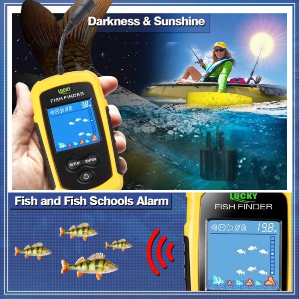 LUCKY Kayak Portable Fish Depth Finder Water Handheld Fish Finder Sonar - Image 4