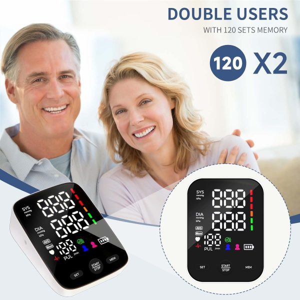 Blood Pressure Monitors for Home Use,2 Size bp Cuff,Extra Large - Image 6