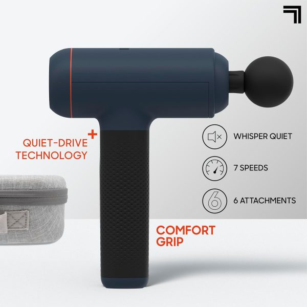 Sharper Image Powerboost Max Massage Gun - with Attachments, Quiet Motor, - Image 3
