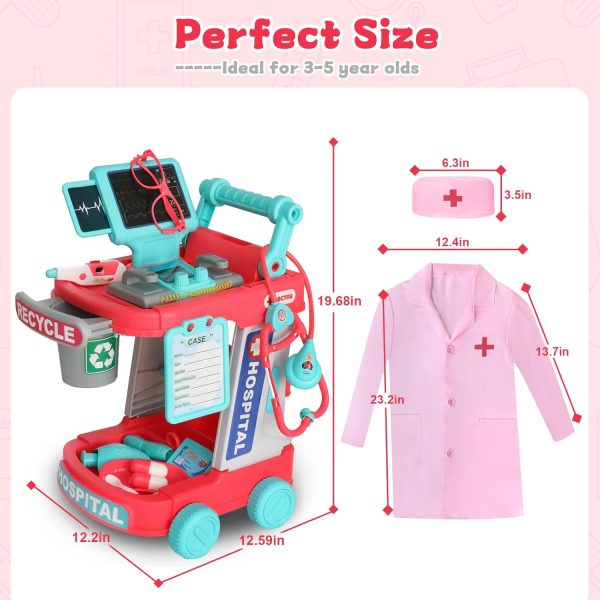 Doctor Kit for Toddlers 3-5 - Toddler Role Play Set with Costume, - Image 2