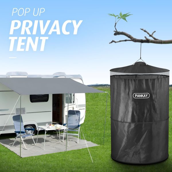 PANKAY Pop Up Privacy Tent, Portable Outdoor Camping Bathroom Toilet Tent, - Image 6