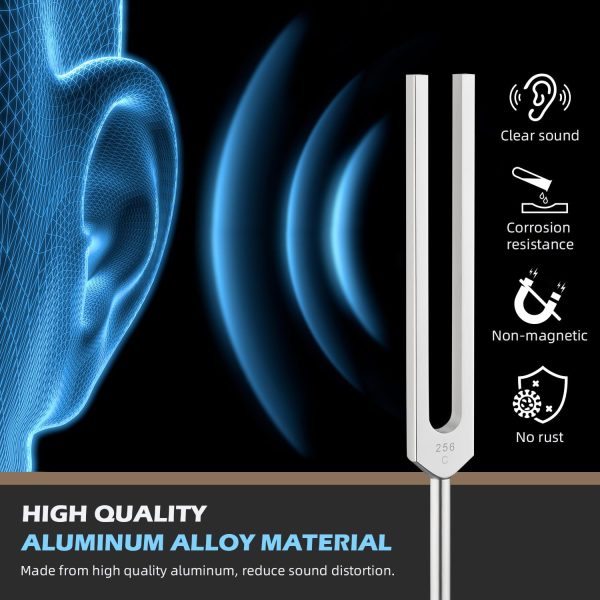 Tuning Forks for Healing, Aluminum Alloy Tuning Fork 128Hz, 136.1Hz, 256Hz, - Image 3