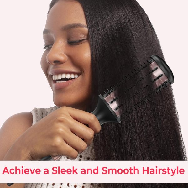 Hair Straightener Brush, Mini Brush Straightener for Women, 360°F Constant - Image 5