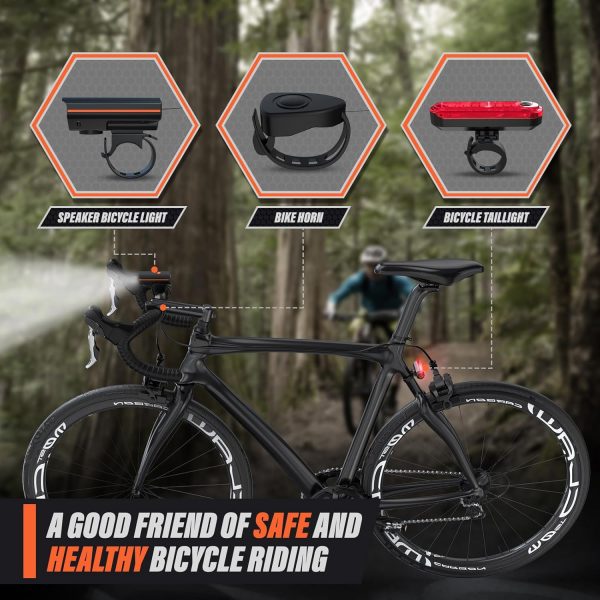Rechargeable Bike Lights, Ultra Bright Bicycle Lights for Night Riding, - Image 5