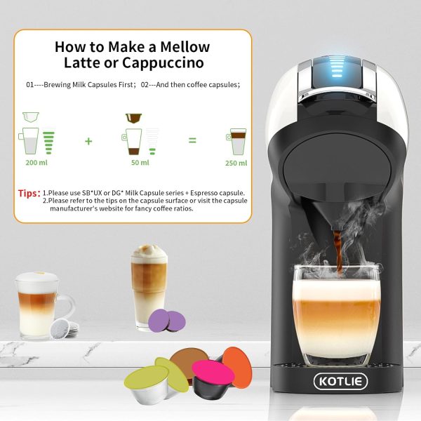KOTLIE 5in1 19Bar Multicapsule Espresso Coffee Machine, Cold&Hot Brewing - Image 4