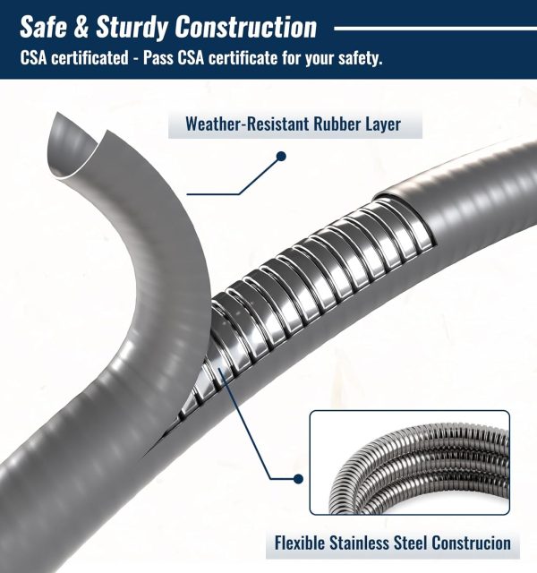 70 Feet 3/8 inch ID Natural Gas Grill Hose with Quick Connect Fittings, - Image 3
