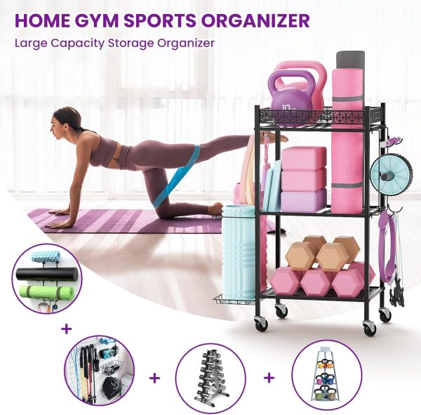 Yoga Mat Storage Rack, Home Gym Storage Rack Yoga Mat Holder, VOPEAK - Image 2