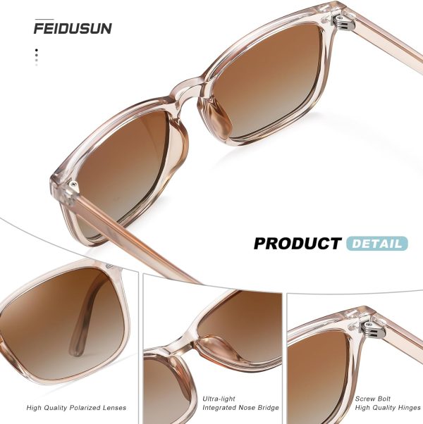 FEIDUSUN Polarized Sunglasses for Women and Men Classic Trendy Sun Glasses - Image 3