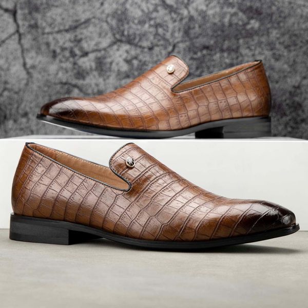 Meijiana Mens Loafers Wedding Dress Shoes Slip-On Loafers for Men Tuxedo - Image 5