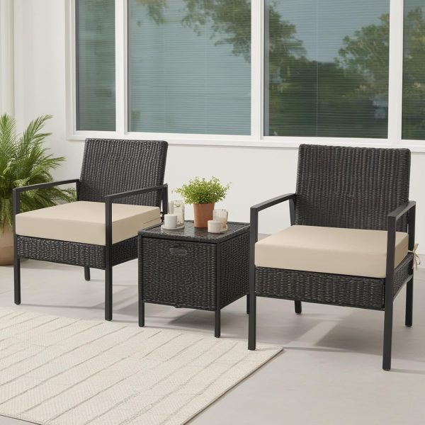 idee-home Outdoor Chair Cushions Set of 2, Outdoor Seat Cushions 19x19 - Image 3