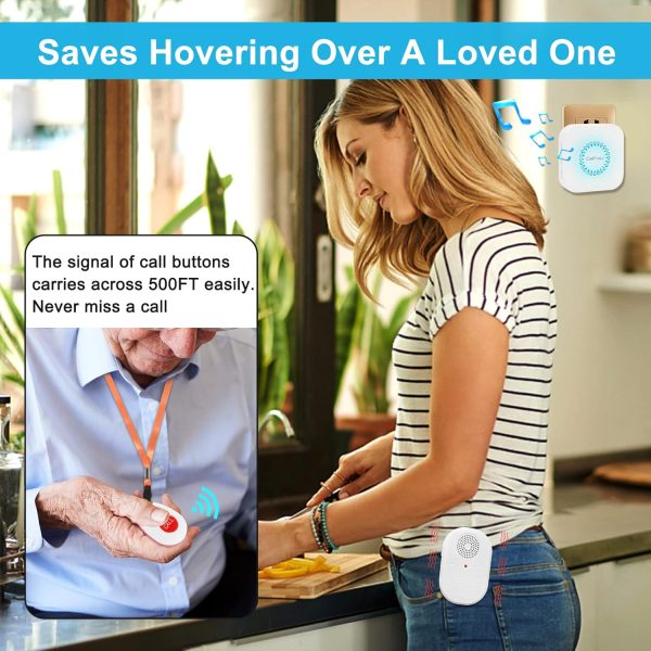 CallToU Wireless Caregiver Pager Call Button for Hard of Hearing 500FT - Image 2
