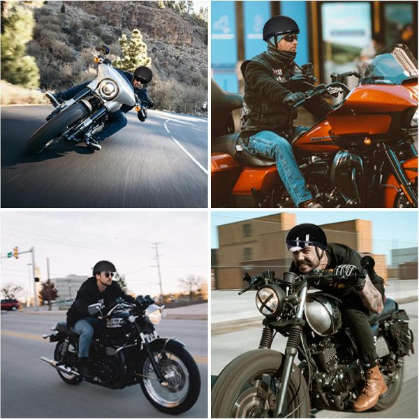 ILM Motorcycle Half Helmet with Sunshield Quick Release Strap Half Face Fit - Image 5