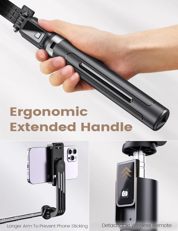 Selfie Stick Phone Tripod with Remote, 50 inch Portable 5 in 1 Selfie Stick - Image 7