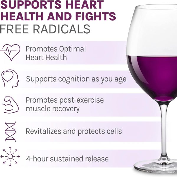 Reserveage Beauty, Resveratrol 500 mg, Antioxidant Supplement for Heart and - Image 4