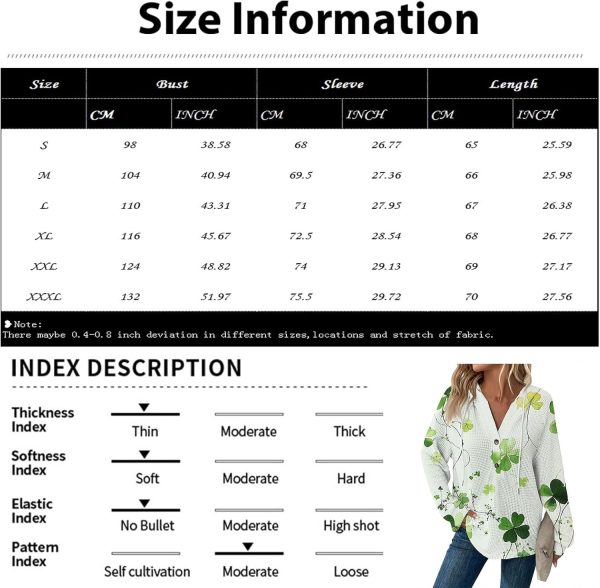 ChicCrate Hoodies For Women Trendy Long Sleeve V Neck Buttons Shirts - Image 3