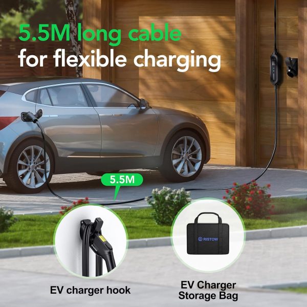 Level 2 EV Charger, Portable EV Charger Station for Outdoor/Indoor, - Image 5