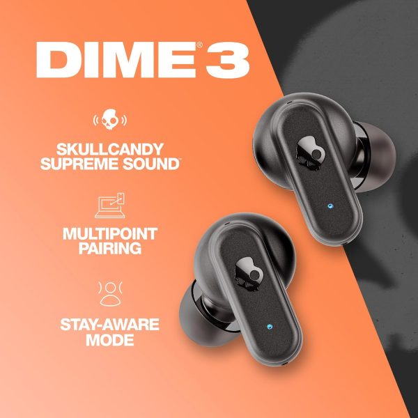 Skullcandy Dime 3 In-Ear Wireless Earbuds, 20 Hr Battery, Microphone, Works - Image 2