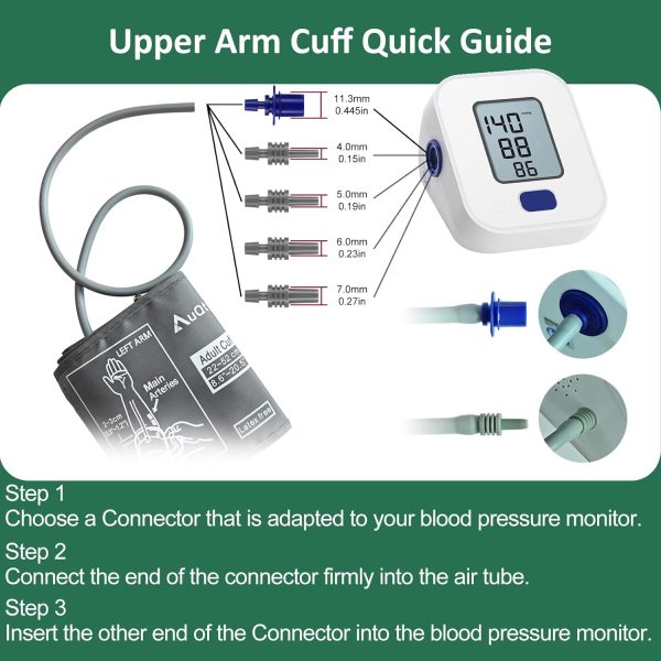 9-21 Inches (22-52cm) Extra Large Blood Pressure Cuff, Compatible with - Image 7