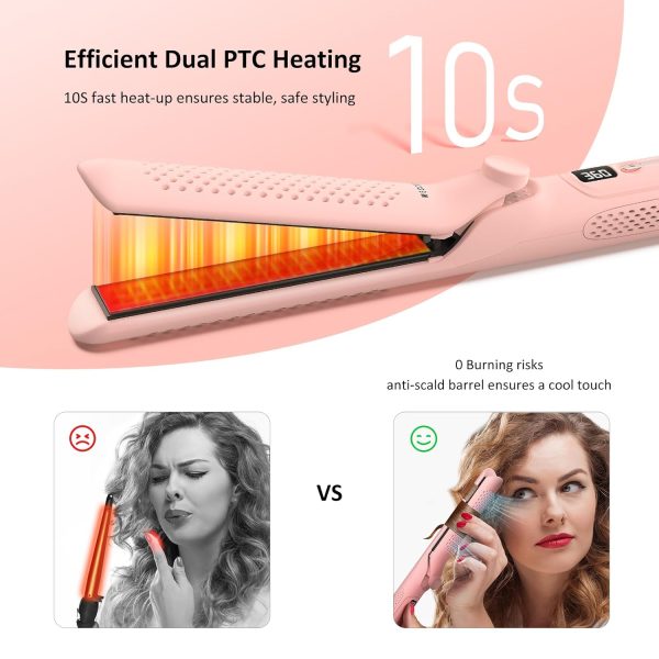 360° Airflow Styler Curling Iron - 1.25 Inch Hair Straightener and Curler 2 - Image 4