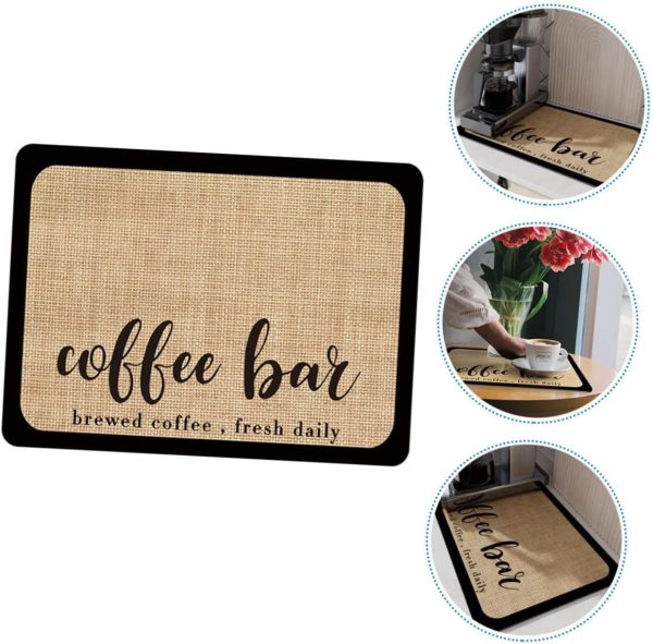 Mikinona Bar Mat Multi-Function Coffee Maker Mat Coffee Mat for Counter - Image 6