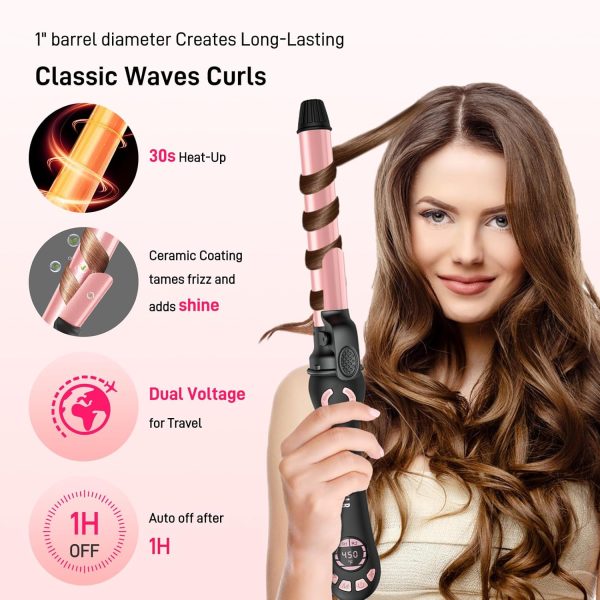 Rotating Curling Iron - 1 Inch Automatic Curling Iron for All Hair Type, 2 - Image 5