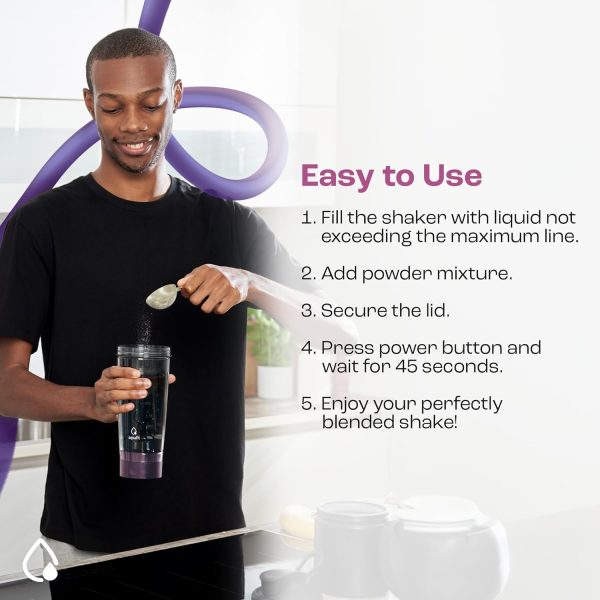 Electric Protein Shaker Bottle - USB Rechargeable Shaker Bottles 24oz - Image 6