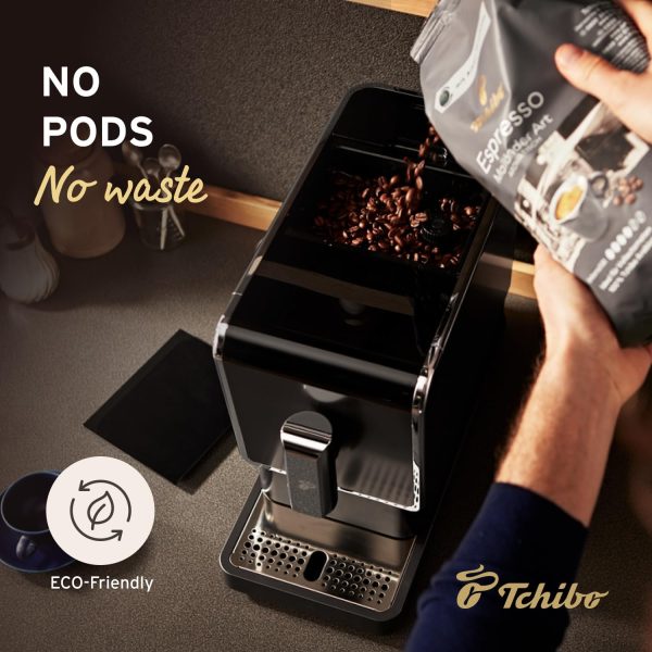 Tchibo Automatic Espresso & Coffee Machine with Built-in Grinder, No Coffee - Image 3