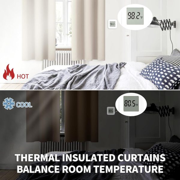 BGment Room Darkening Curtains 84 Inches Long - Grommet Thermal Insulated - Image 3