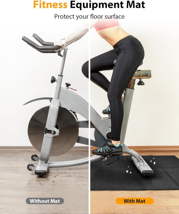 Foldable Rubber Treadmill Mat - Exercise Bike Mat with Waterproof Non-Slip - Image 4