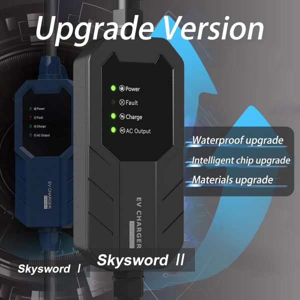 Skysword Ⅱ Level 1-2 EV Charger, 100-240V 16A 25FT Portable EVSE, NEMA 6-20 - Image 5