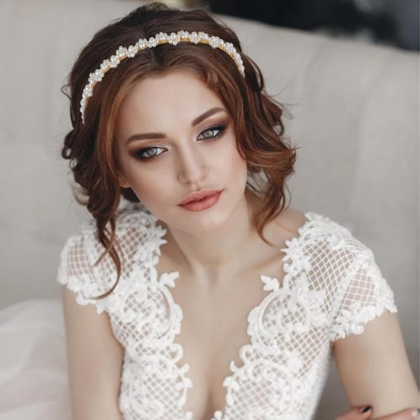 2 Pcs Pearl Headbands for Women, White Faux Pearl Headbands for Girls - Image 6