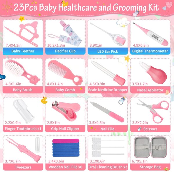 23Pcs Baby Healthcare and Grooming Kit modacraft Baby Safety Set with Baby - Image 2