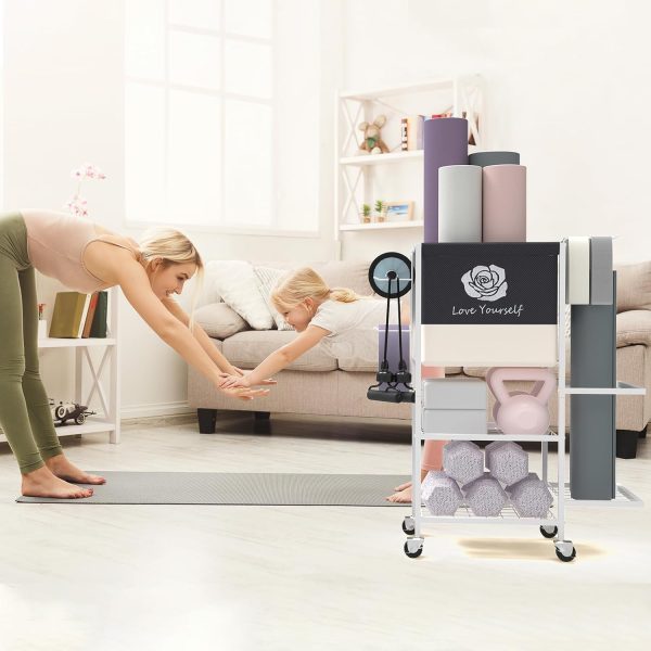 Yoga Mat Storage Rack，Home Gym Storage Rack Gym Workout Equipment Storage - Image 5