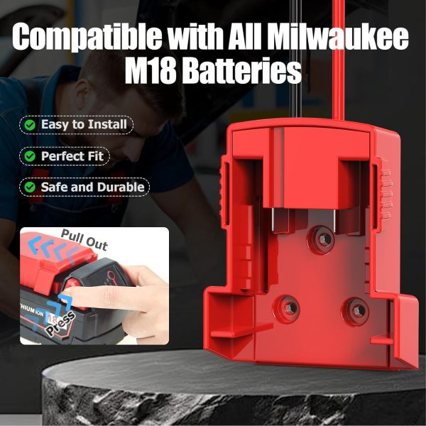 Jumper Cable Clamps for Milwaukee M18 18V, 6.2ft 8AWG Portable Battery Jump - Image 5