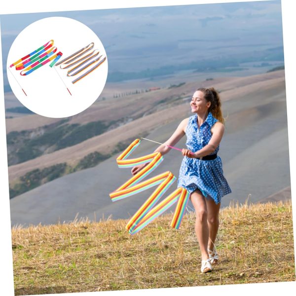 BESPORTBLE 4 Pcs Gymnastics Ribbon Gymnastics Streamer Ribbon Dance Prop - Image 2