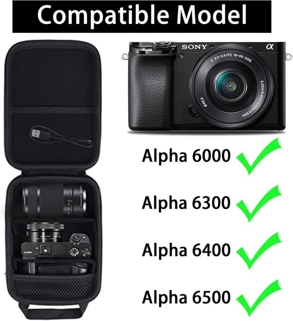 Aenllosi Hard Carrying Case Compatible with Sony Alpha a6000 / a6300 / - Image 4