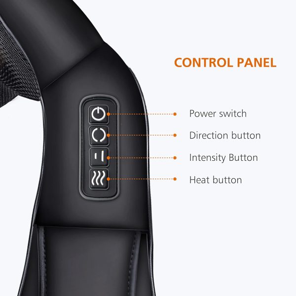 Snailax Shiatsu Neck and Shoulder Massager - Back Massager with Heat, Deep - Image 8