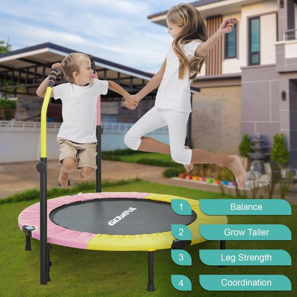 40 Inch Kids Large Folding Trampoline, Toddler Trampoline with Comfortable - Image 6