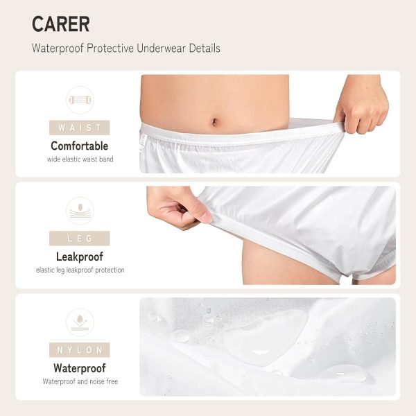 2PCS Carer Adult Diaper Covers for Incontinence Noiseless Reusable - Image 3