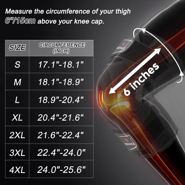 NEENCA Professional Knee Brace for Knee Pain, Hinged Knee Support with - Image 6