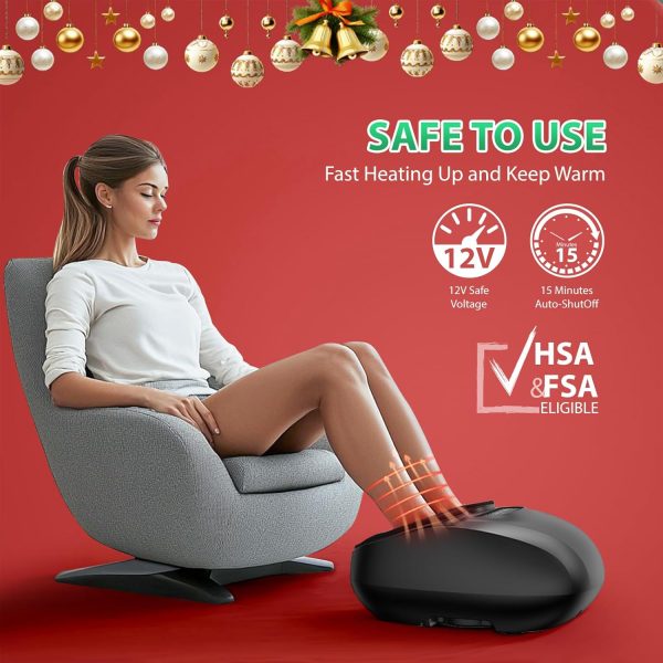 Foot Massager Machine with Heat, FSA & HSA Eligible, Shiatsu Deep Kneading - Image 7