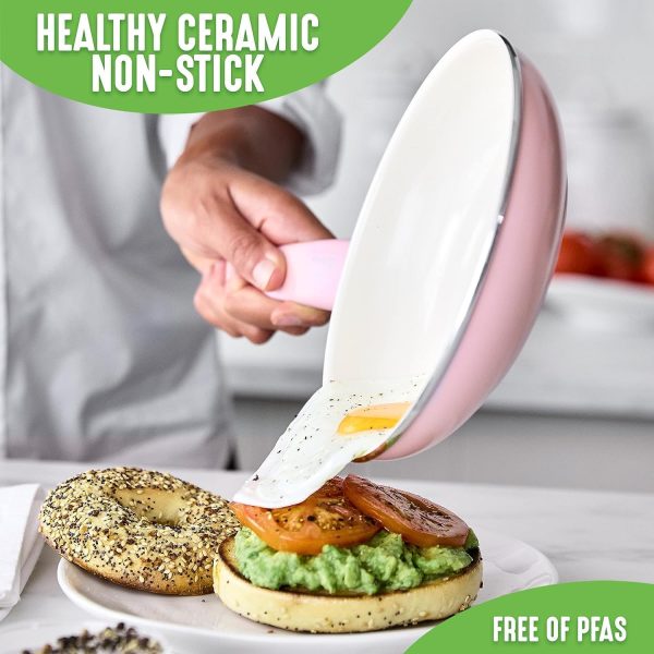 GreenLife Soft Grip 16 Piece Cookware Set, Non-Toxic PFAS-Free Ceramic - Image 2